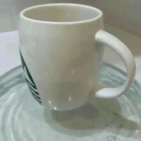 Starbucks Siren/Mermaid Logo - 14oz. Curved Coffee/Tea Mug - Green/White - Picture 2 of 7